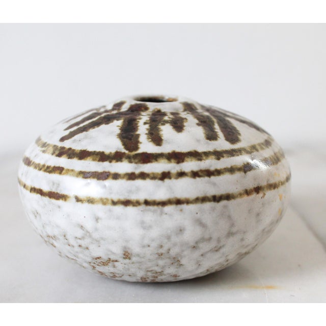 Mid-Century Modern Vintage Studio Art Pottery Bud Vase For Sale - Image 3 of 5