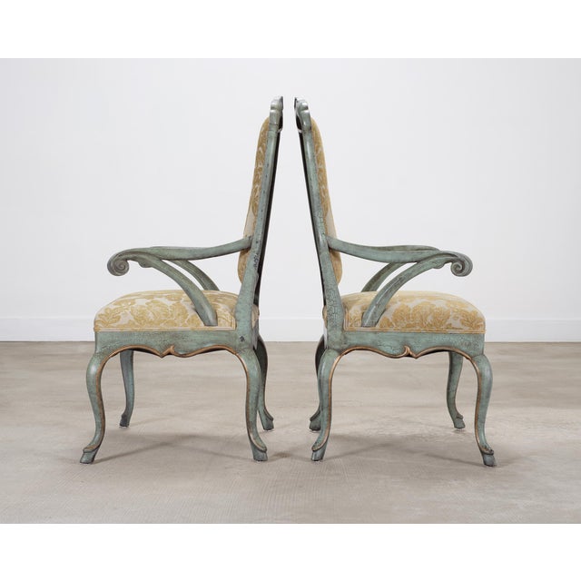Set of Ten Minton-Spidell Country French Painted Dining Chairs For Sale - Image 13 of 18