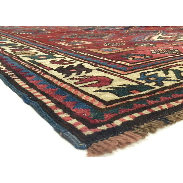 19th Century Caucasian Karabagh Rug. Hand woven with wool on wool foundation in the Nagorno-Karabagh region of the...