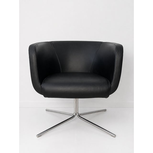Jelly Armchair in Black Leather by Piero Lissoni for Living Divani, Italy, 1990s For Sale - Image 9 of 9