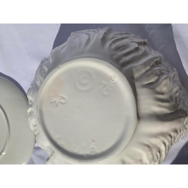 Mid 20th Century Mid Century White Ceramic Cabbage Shaped Soup Tureen For Sale - Image 11 of 11