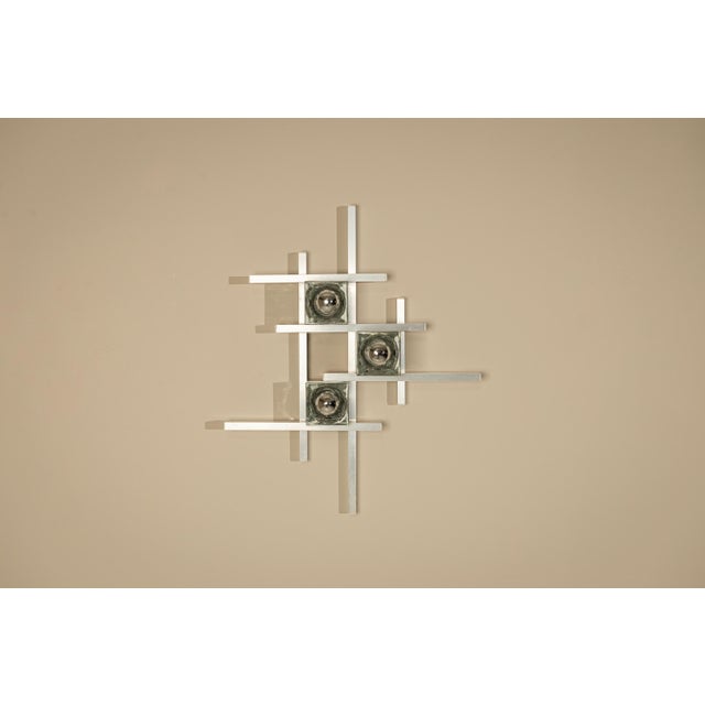 Wall Lamps in Aluminum by Gaetano Sciolari, Italy, 1970s, Set of 2 For Sale - Image 9 of 18