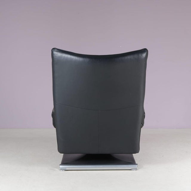 Black Lounge Chair by Mathias Hoffman for Rolf Benz, Germany, 1980s For Sale - Image 8 of 10