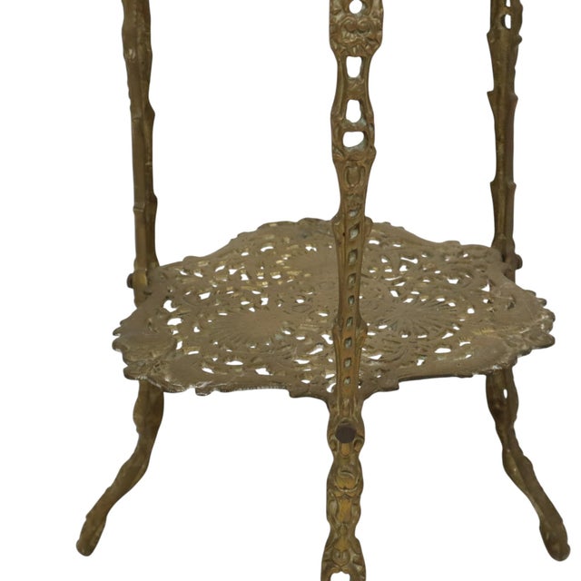 Art Nouveau Style French Brass Plant Table, 1920s For Sale - Image 14 of 15