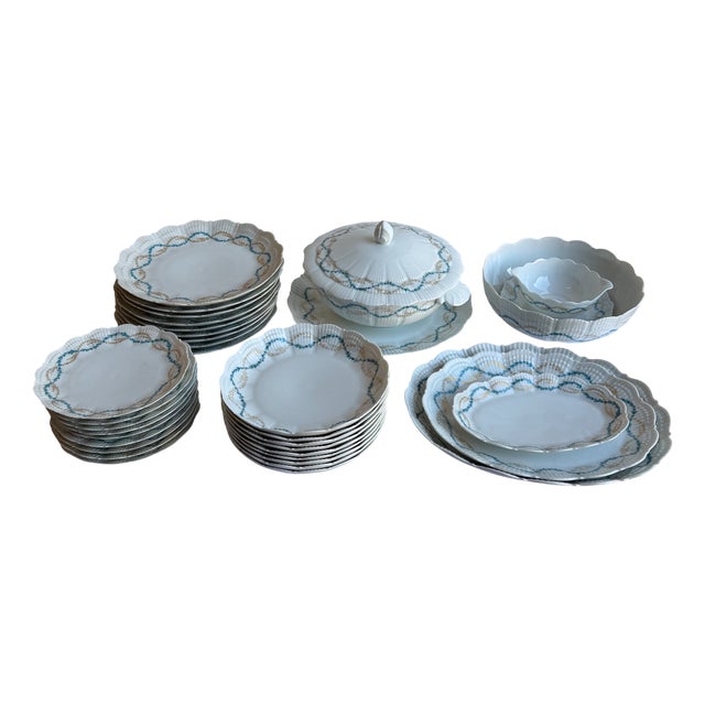 Sauviat 1836 Dinner Service from Giraud Limoges, 1950s, Set of 33 For Sale