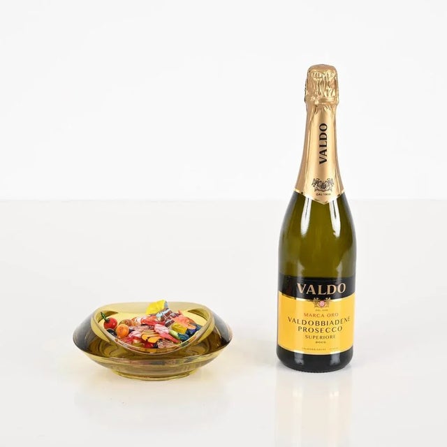 Amber Yellow Murano Sommerso Glass Bowl by Flavio Poli, 1970s For Sale - Image 6 of 13