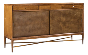 Paul McCobb for Calvin Mid Century Mahogany and Brass Credenza