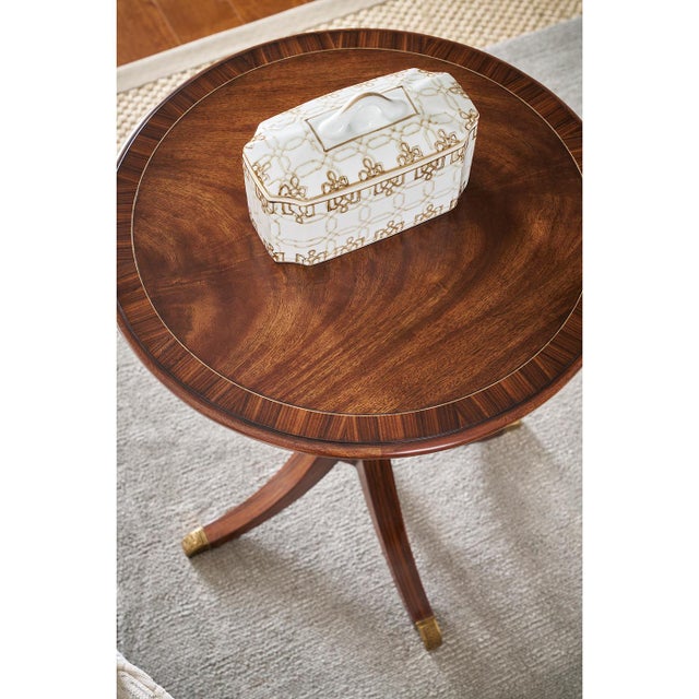 Classic Round Accent Table For Sale In Greensboro - Image 6 of 7