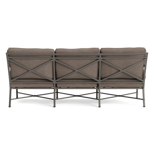 Brown Jordan Brown Jordan Venetian Sofa, Mica frame with Fusion Taupe fabric For Sale - Image 4 of 11
