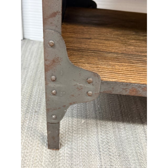 Restoration Hardware Industrial Metal Bookshelf For Sale - Image 10 of 13