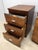 Pair of Walnut Three Drawer Nightstands With Burl Fronts and Silver Accents by National Mt. Airy For Sale - Image 11 of 14