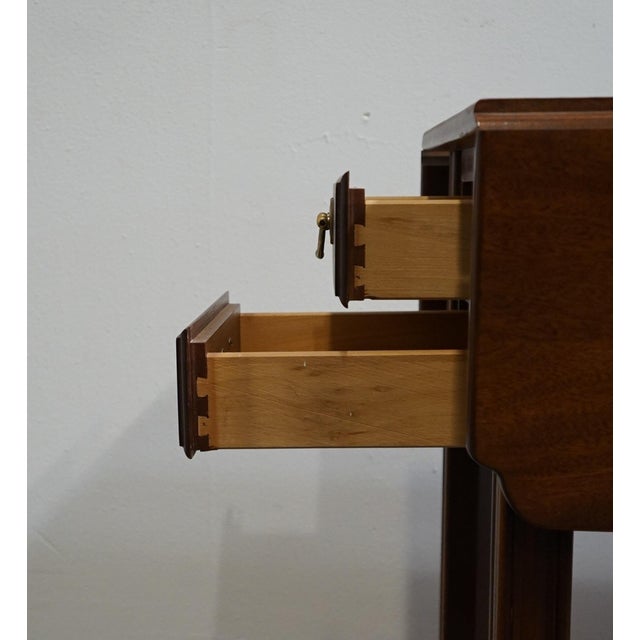 Wood Jamestown Sterling Solid Mahogany Traditional Style 18" Pembroke Drop Leaf Accent End Table For Sale - Image 7 of 16