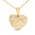 Contemporary Gold Vermeil 1/10 Cttw Diamond Bold Heart Pendant Necklace For Sale - Image 3 of 4
