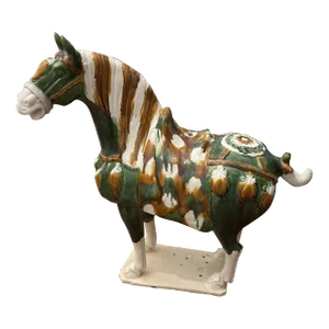 Large Early 20th Century Chinese Sancai Pottery Tang Horse