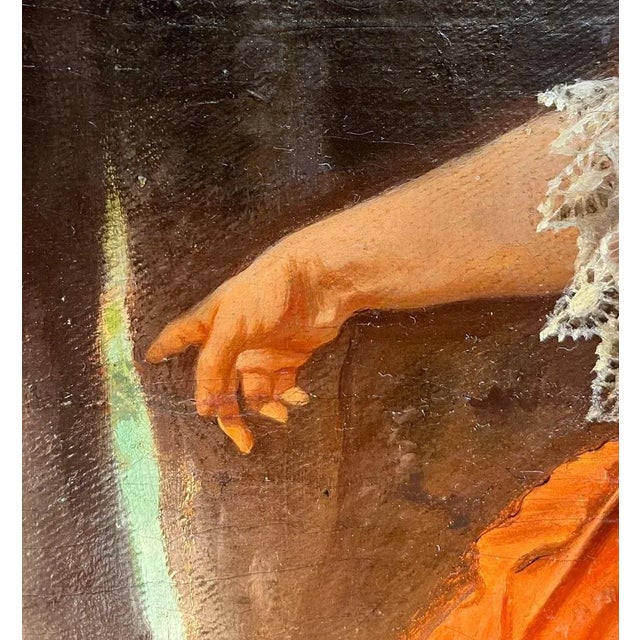 Constantino Sereno, Young Lady and Governess, Oil on Board, 1875 For Sale - Image 8 of 16