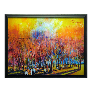 Earl Biss "Breaking Through an Autumn Grove"#13 Custom Framed 35.5" X 45"Giclee