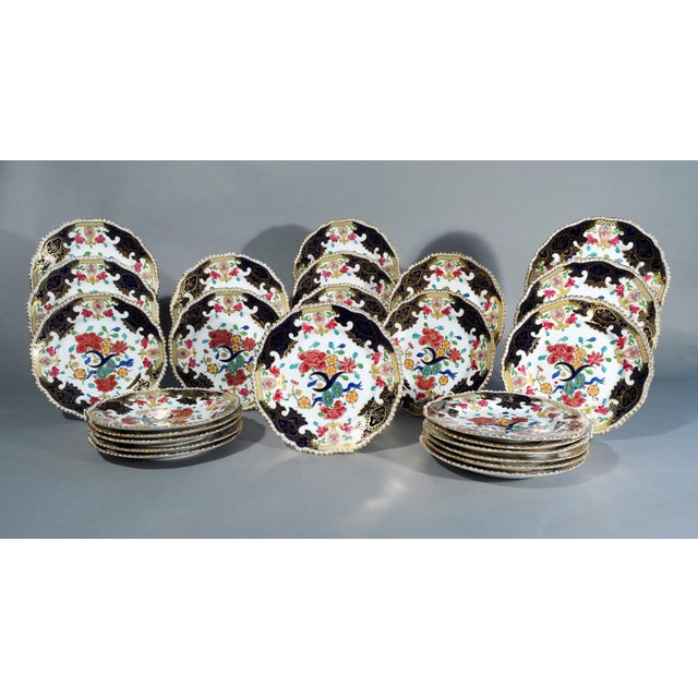 Coalport Porcelain Regency Chinoiserie Dessert Service, John Rose & Co., 58 Pieces For Sale - Image 14 of 17