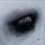The artwork features a close-up depiction of an eye, characterized by its striking contrast of deep blacks and soft grays....