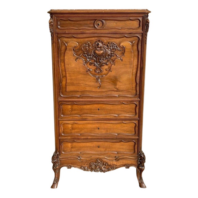 Louis XV Secretaire in Walnut For Sale