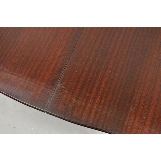 Early 20th Century Antique Mahogany Georgian Style Flip Top Console Game Table For Sale - Image 9 of 12