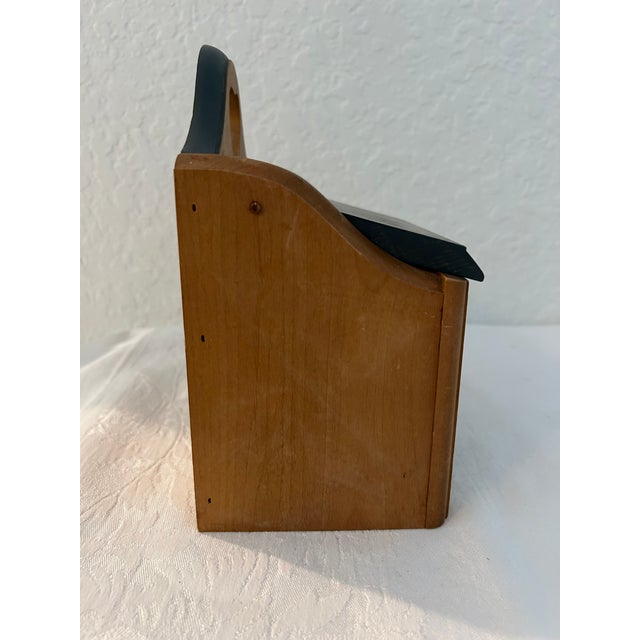 French Country 1980s Wood Country Cottage Salt Box For Sale - Image 3 of 6