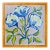 Original Framed Oil Acrylic Botanical Painting, Organic Boho Art Floral Wall Art, 13" X 13" by Tatiana Duperault For Sale