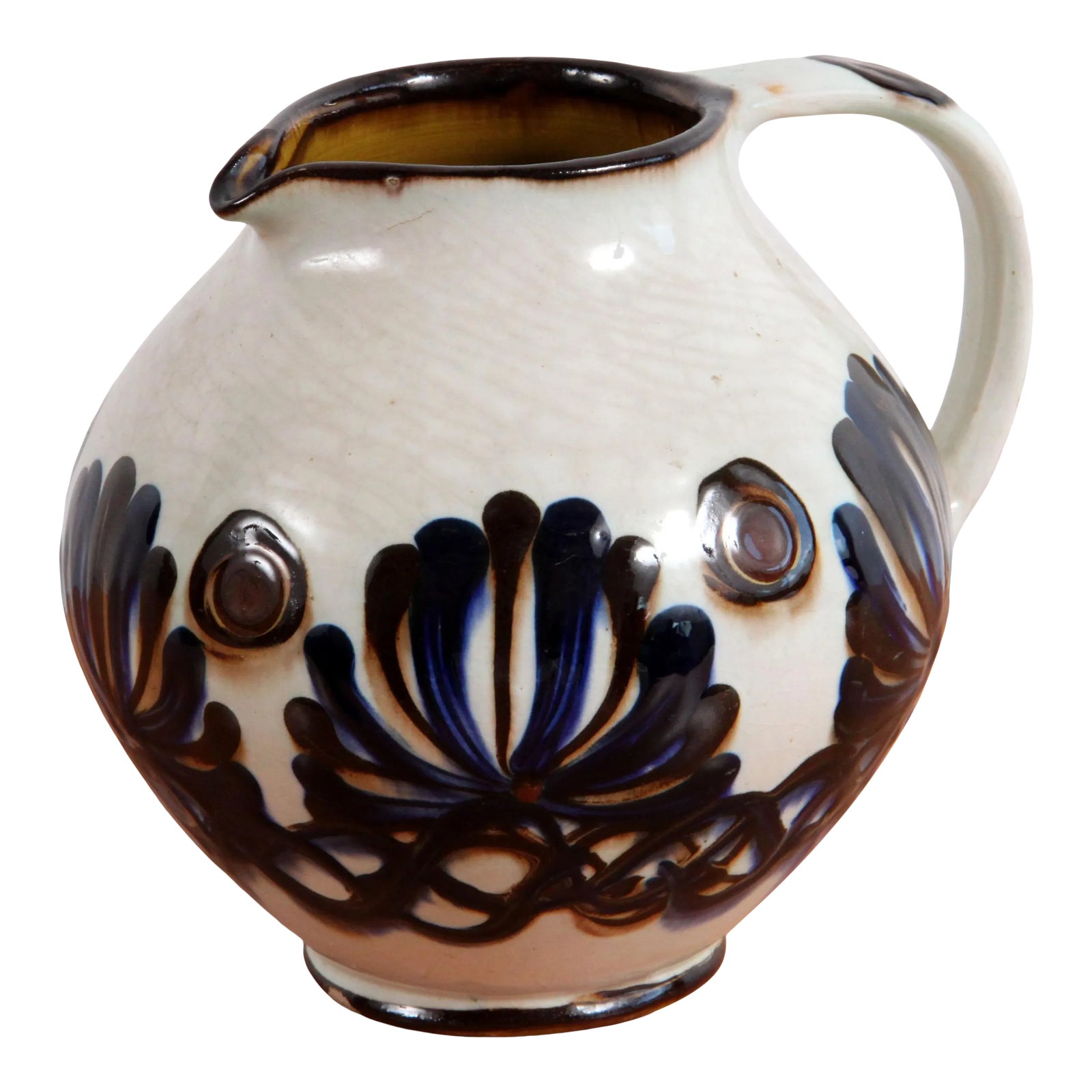 Vintage Mid Century Danish Modern Herman August Kahler Pottery Pitcher / Vase