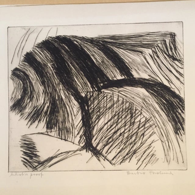 "Waves" Original Dry Point Etching For Sale In Philadelphia - Image 6 of 6