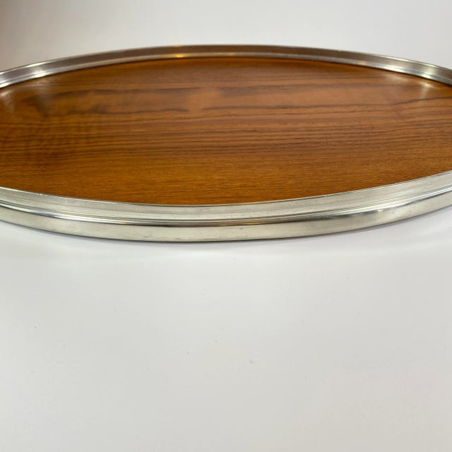 Silver 1960s Royal Holland Kmd Tiel Daalderop Pewter and Teak Coffee/Tea Set - 8 Pieces For Sale - Image 8 of 12