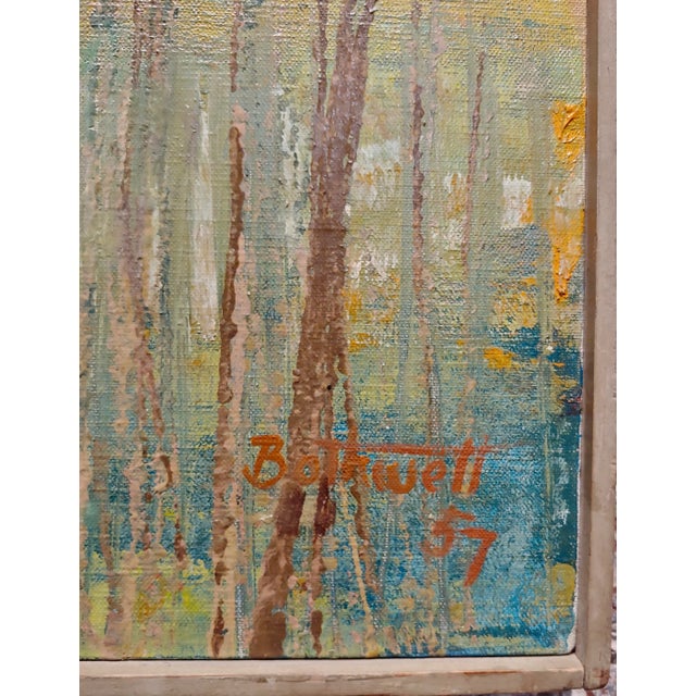 Dorr Bothwell -Blackbirds Feeding in a Wildlife Wetland Refuge-1957 Oil Painting For Sale In Los Angeles - Image 6 of 11