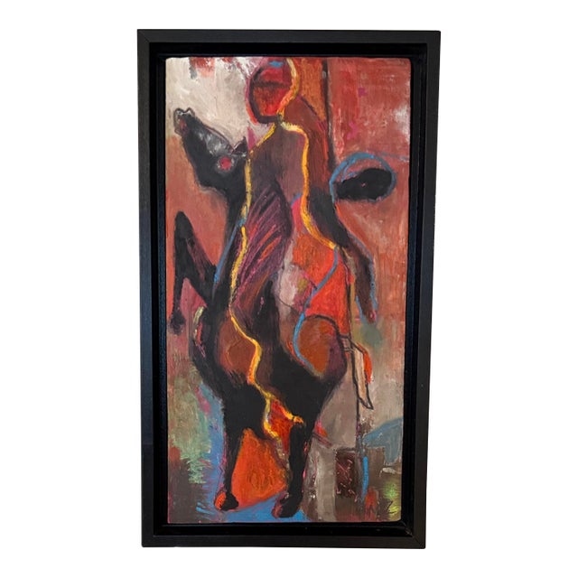 Equestrian Modern Abstract in a Cubist Style For Sale