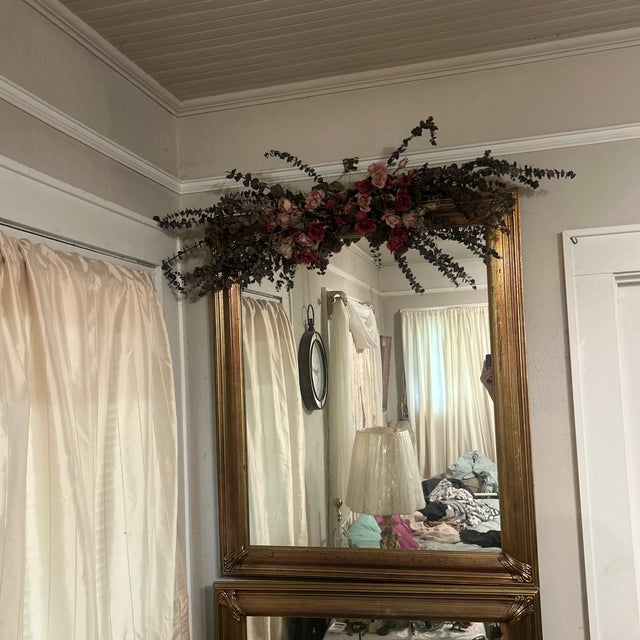 Huge Golden Wall Mirror For Sale - Image 4 of 4
