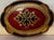 Striking vintage Florentine tray, handcrafted in Italy and richly decorated in a bold red, black, and gold palette....