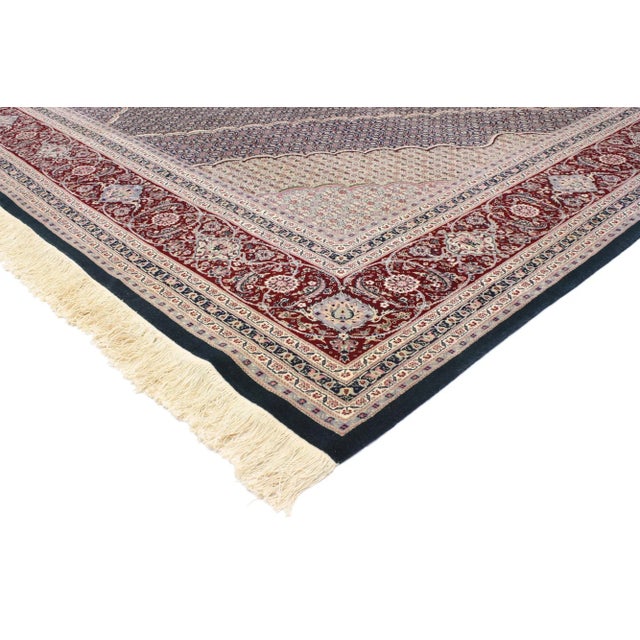 76867 Vintage Chinese Tabriz Rug, 09'08 x 13'07. Chinese Tabriz rugs are a style of traditional handmade rugs crafted in...