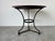 Traditional Vintage Baker Furniture Milling Road Walnut Top and Metal Accent Table For Sale - Image 3 of 12
