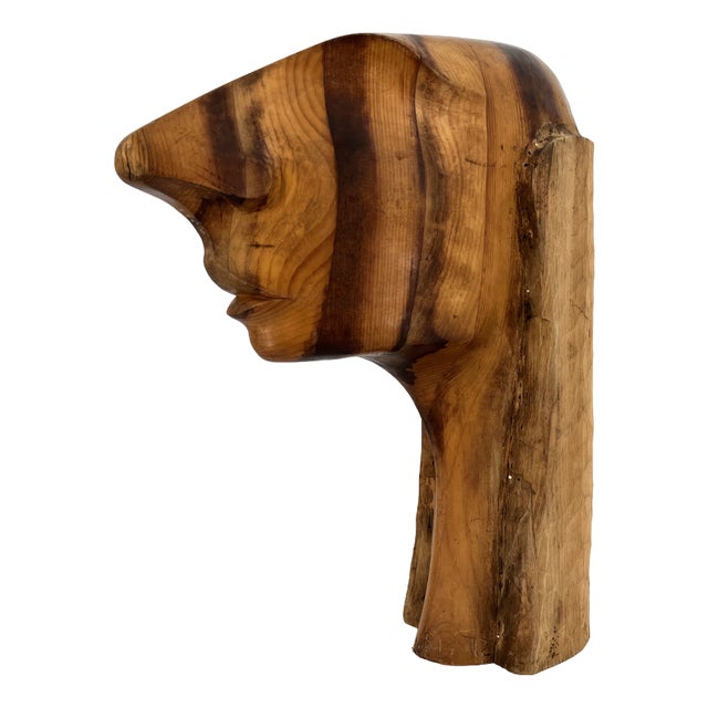 Vintage Teak Sculpture, 1970s For Sale