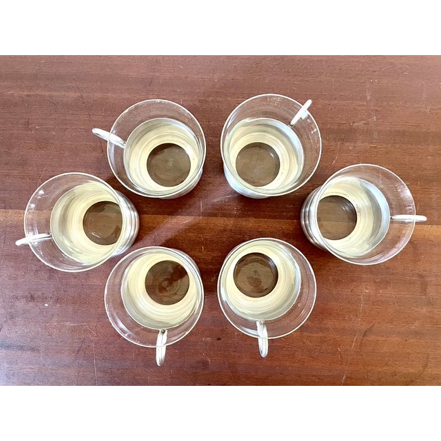 Silver-Plated Tea Cups from Sigg, Switzerland, 1950s, Set of 6 For Sale - Image 9 of 10