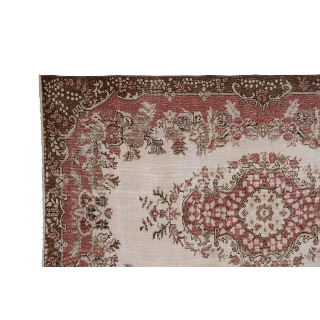 Brown Vintage Turkish Sparta Rug With Traditional Style and Light Colors 5'10'' X 9'1'' For Sale - Image 8 of 10