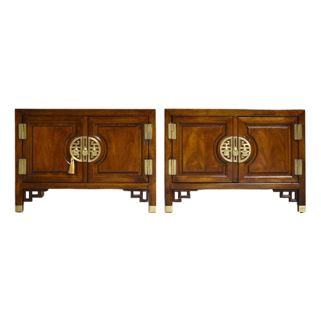 1970s Chinoiserie Side Tables Cathay Collection by Century Furniture - A Pair For Sale
