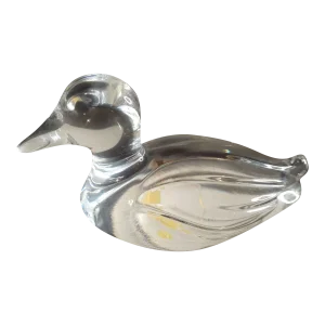 Vintage German Princess House Pets Clear Crystal Duck Figurine