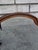 1930 Oval Walnut Hand Painted American Mirror. For Sale - Image 16 of 18