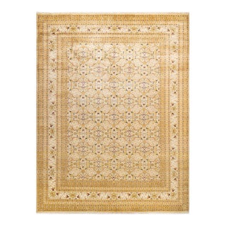 Mogul, One-of-a-Kind Hand-Knotted Area Rug in Ivory, 9' 2" x 11' 9" For Sale