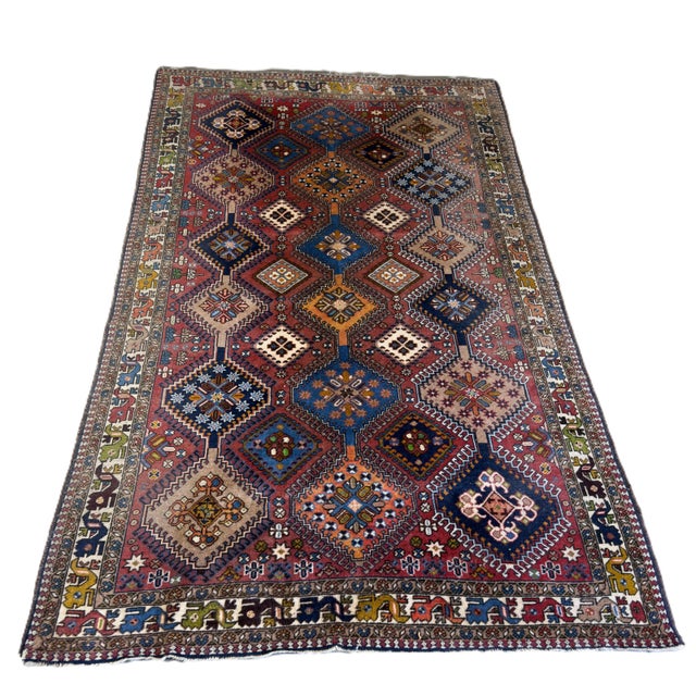 Yalameh Rug with Geometric Diamonds Display For Sale - Image 11 of 11