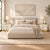 Wood Italian Ivory Murano Glass Bedside Cabinets on Brass Plinth from Justfurnituress SRL, Set of 2 For Sale - Image 7 of 9