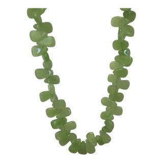 Vintage 1960’s Crysophase Necklace With Sterling Silver Clasp For Sale