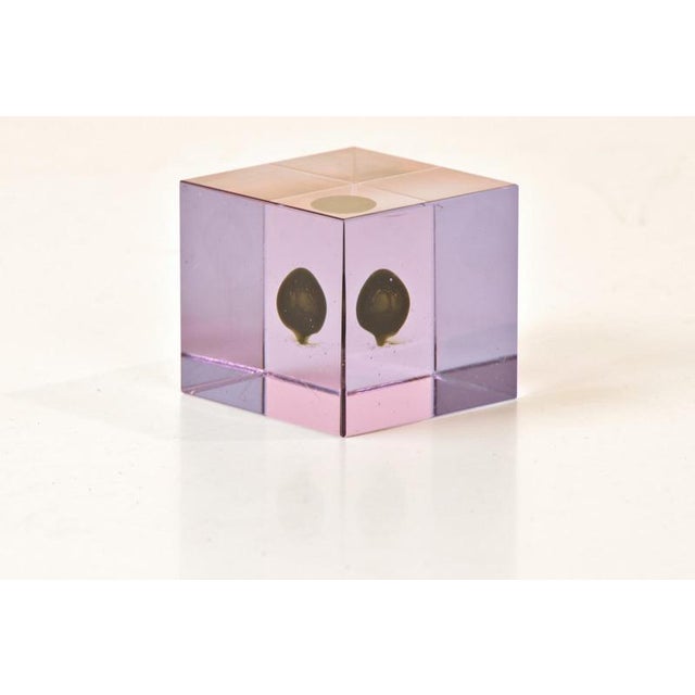 Flavio Poli Alexandrite Glass Paperweight by Flavio Poli for Seguso Vetri d'Arte, Italy, 1958 For Sale - Image 4 of 6