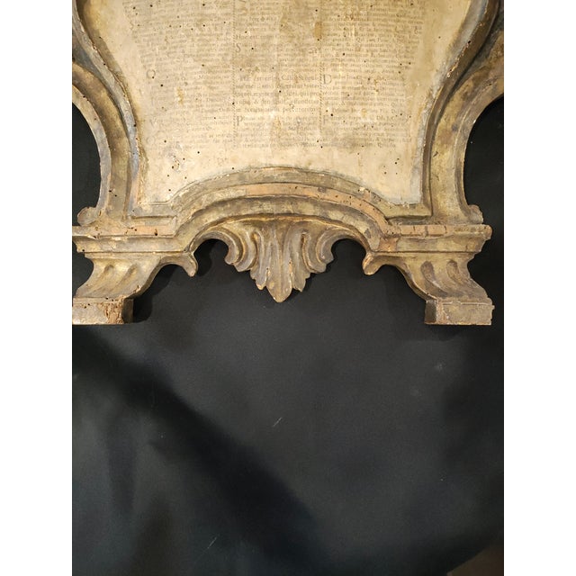 Pair of 18th Century Italian Baroque Giltwood Altar Prayer Tablets / Mass Cartouches For Sale - Image 13 of 13