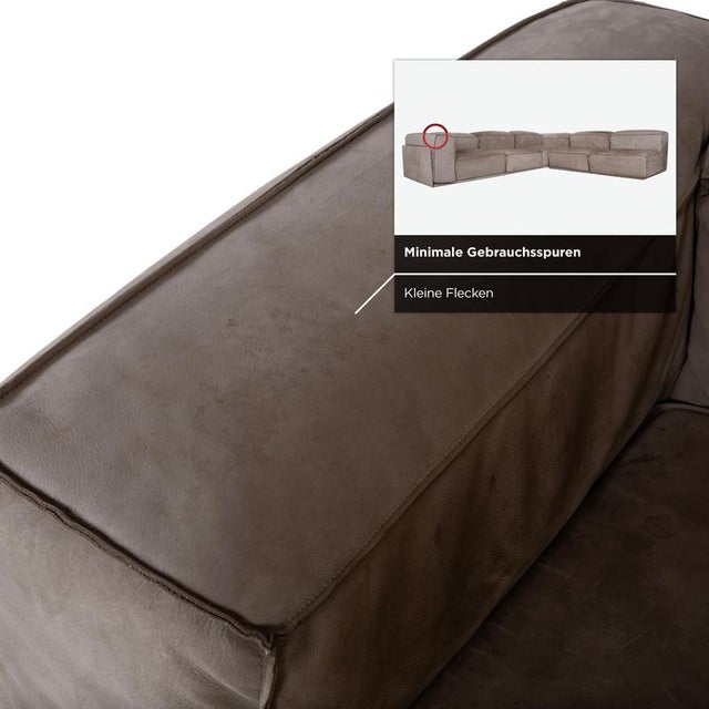 Grey Leather Corner Sofa from Baxter For Sale - Image 9 of 17