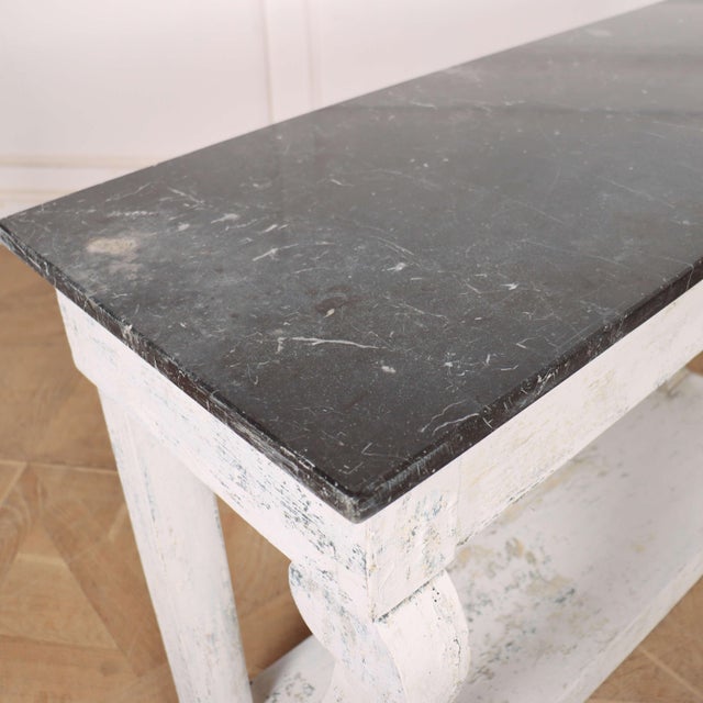 French Marble Topped Console Table For Sale - Image 11 of 13