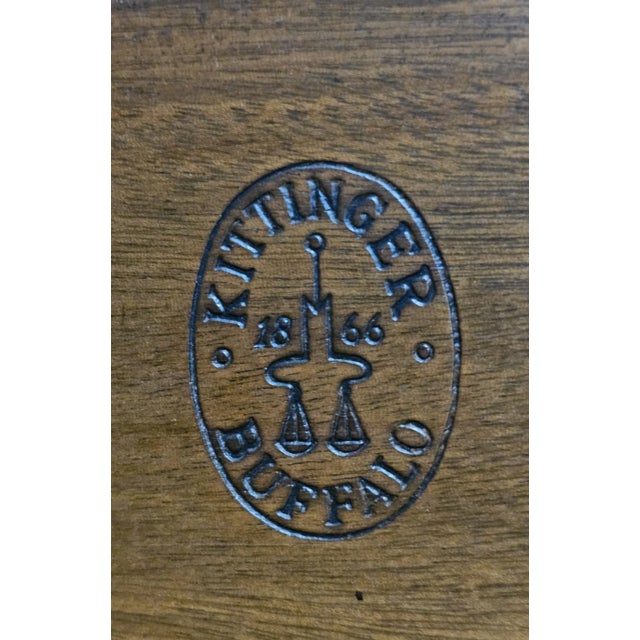 Late 20th Century Kittinger Williamsburg Mahogany Three Part Pedestal Dining Room Table Wa 1043 & 1044 For Sale - Image 14 of 14